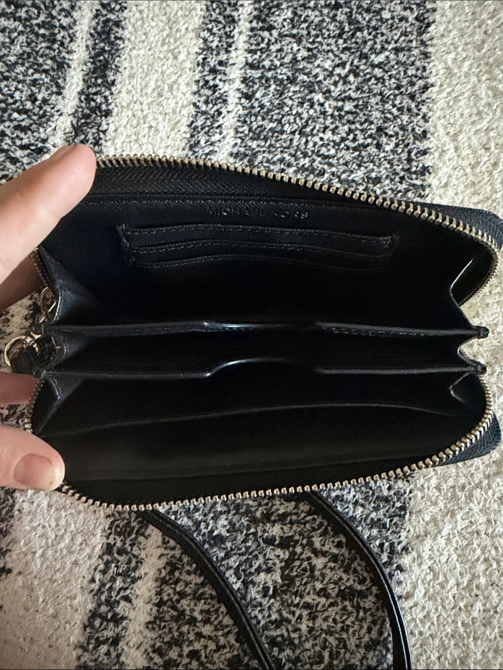 MICHAEL KORS Black Zip Wristlet Wallet - Picture 3 of 7